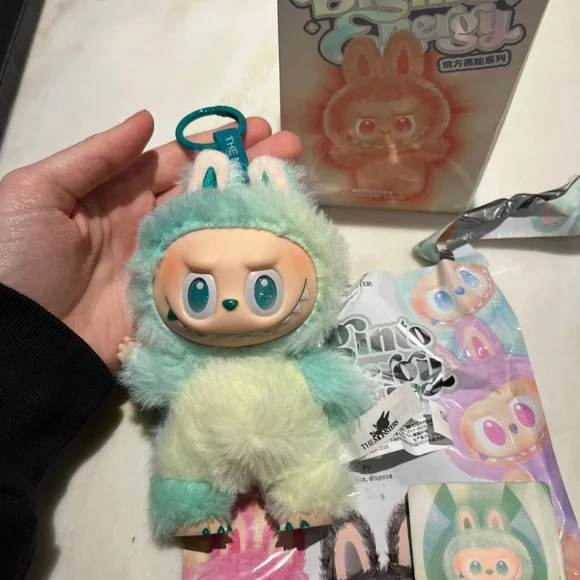 Authentic new POPMART labubu big into energy SERENITY keychain plush toy - Picture 3 of 3